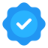 Blue checkmark icon, denotes verified user